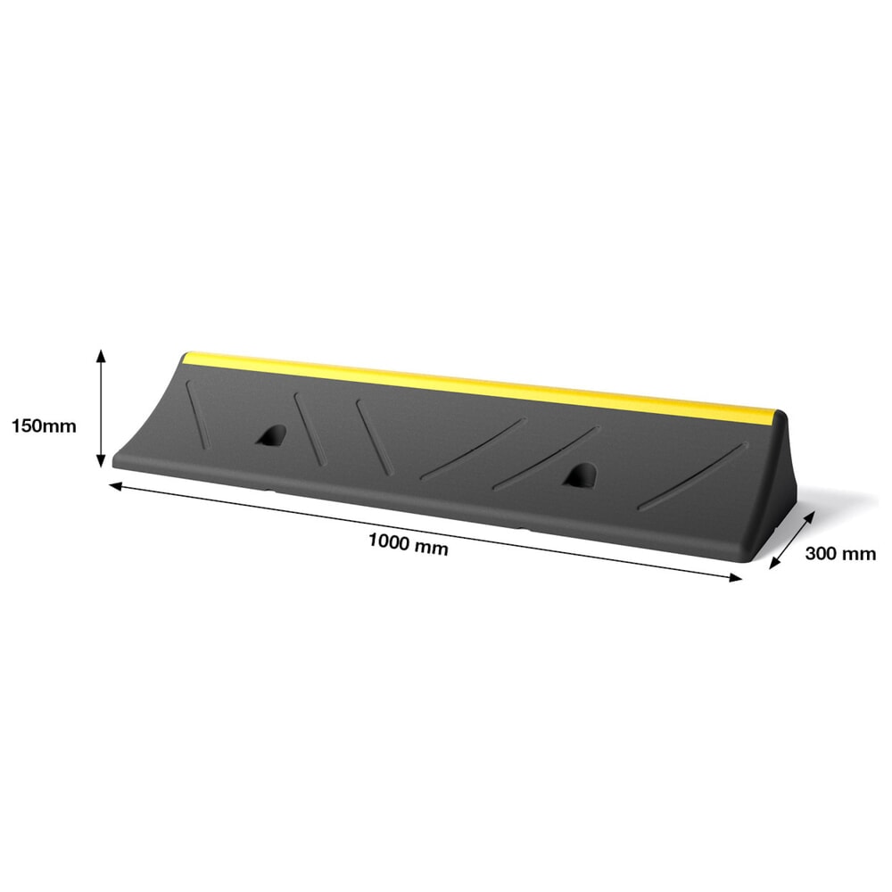 Produktabbildung Nr. 3: BOPLAN® LKW-Reifenstopper Wheel Stop L, LxBxH 1.000 x 300 x 150 mm