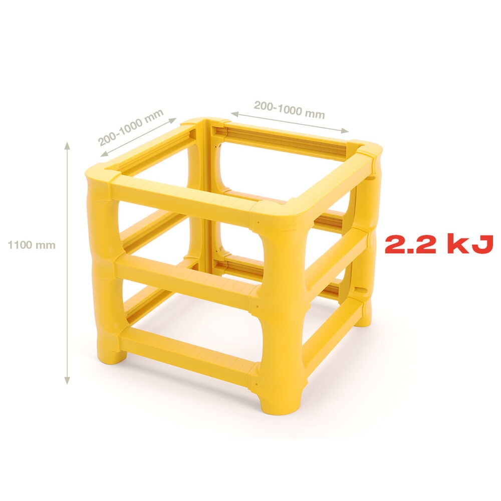 Produktabbildung Nr. 4: BOPLAN® Säulen-Anfahrschutz CP Universal, zuschneidbar, Höhe 1.100 mm, für Säulenmaße (BxT) 1.000 x 1.000 mm