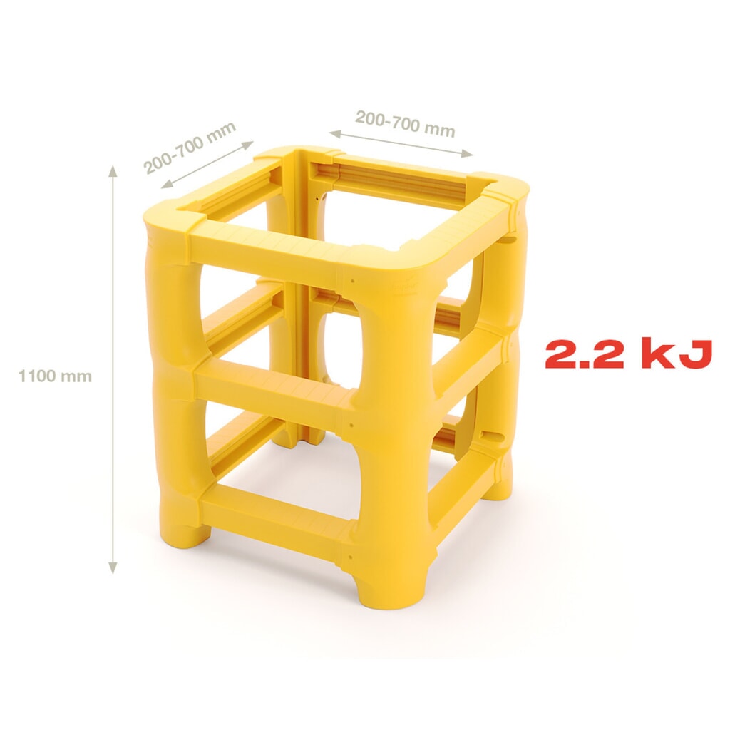 BOPLAN® Säulen-Anfahrschutz CP Universal, zuschneidbar, Höhe 1.100 mm, für Säulenmaße (BxT) 700 x 700 mm Produktabbildung Nr. 4: BOPLAN® Säulen-Anfahrschutz CP Universal, zuschneidbar, Höhe 1.100 mm, für Säulenmaße (BxT) 700 x 700 mm