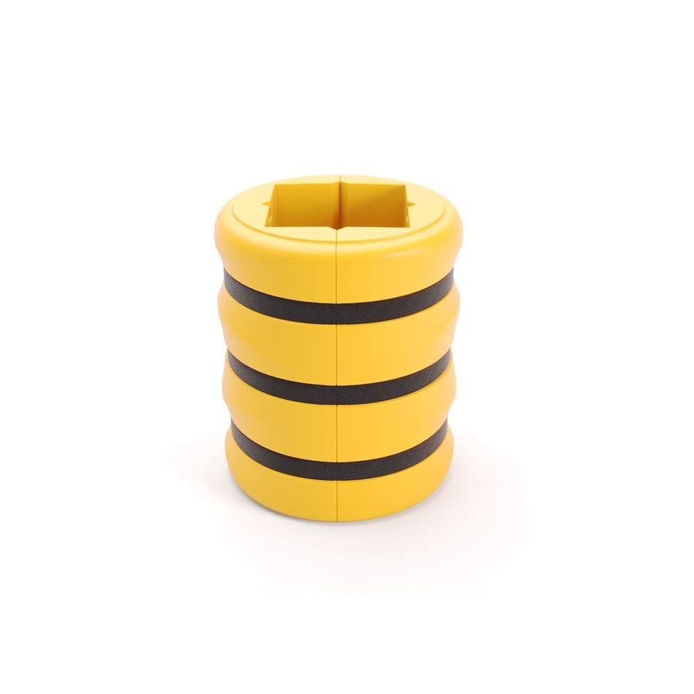 Produktabbildung: BOPLAN® Säulen-Anfahrschutz Flex Impact® KP Protector, Höhe 1.100 mm, für Säulenmaße (BxT) 500 x 500 mm, gelb