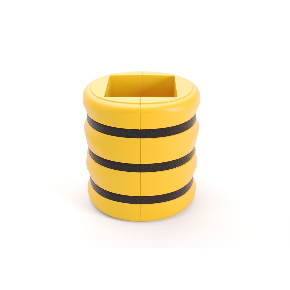 Produktabbildung: BOPLAN® Säulen-Anfahrschutz Flex Impact® KP Protector, Höhe 1.100 mm, für Säulenmaße (BxT) 600 x 600 mm, gelb