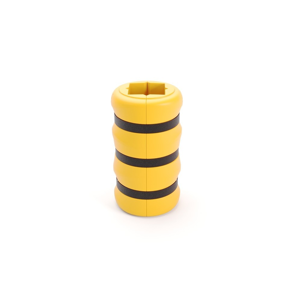 Produktabbildung: BOPLAN® Säulen-Anfahrschutz Flex Impact® KP Protector, Höhe 1.100 mm, für Säulenmaße (BxT) 300 x 300 mm, gelb