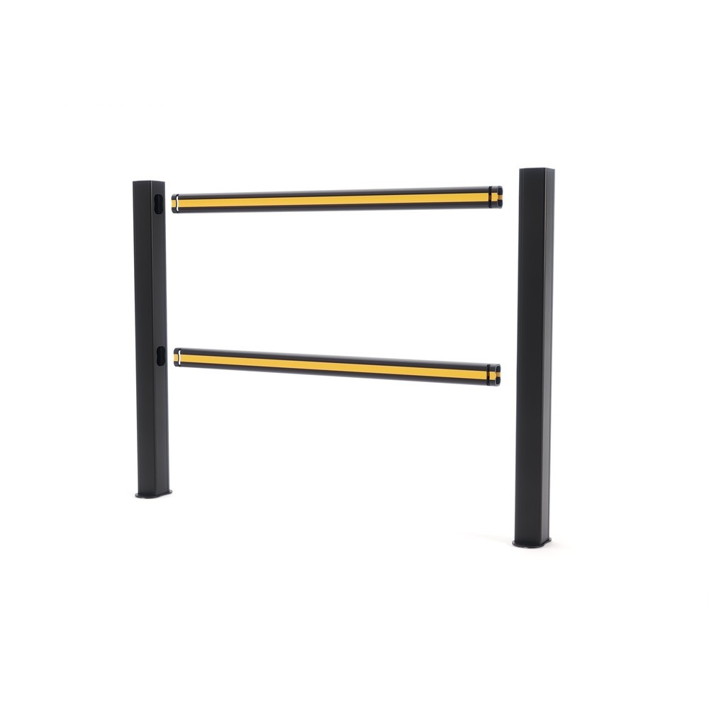 Produktabbildung: BOPLAN® Rammschutzgeländer Flex Impact® HD Light, schwarz, Innenbereich, HxL 1.145 x 1.250 mm