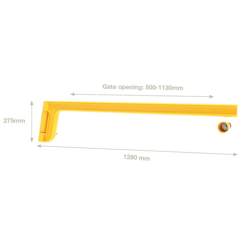 Produktabbildung Nr. 3: BOPLAN® Single Axes Gate® Sicherheitstür für Rammschutzgeländer, Innen- und Außenbereich, für 1.130 mm Türöffnung