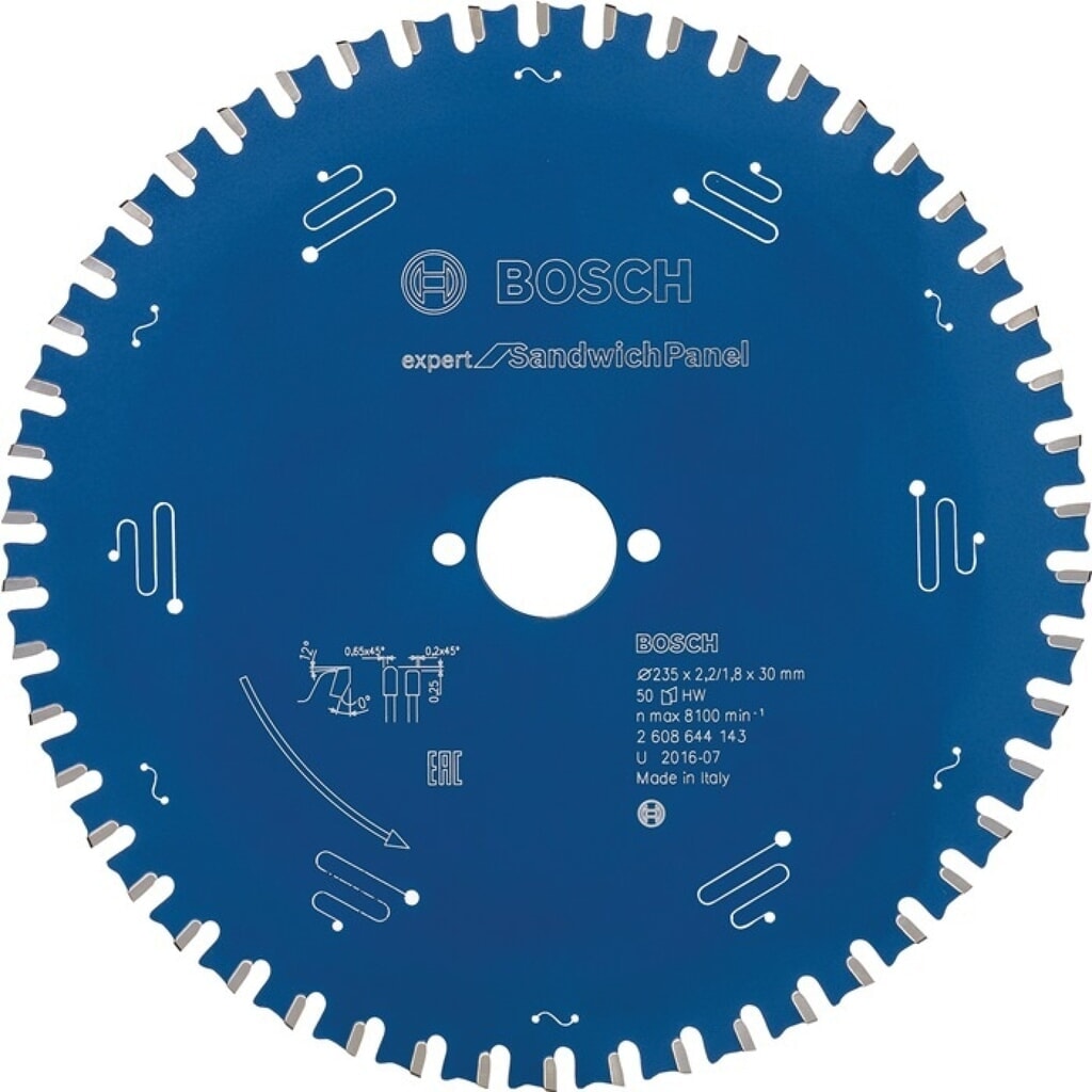 Produktabbildung: BOSCH Kreissägeblatt AD 235mm Z.50 MTCG Bohr.30mm Schnitt-B.2,2mm HM