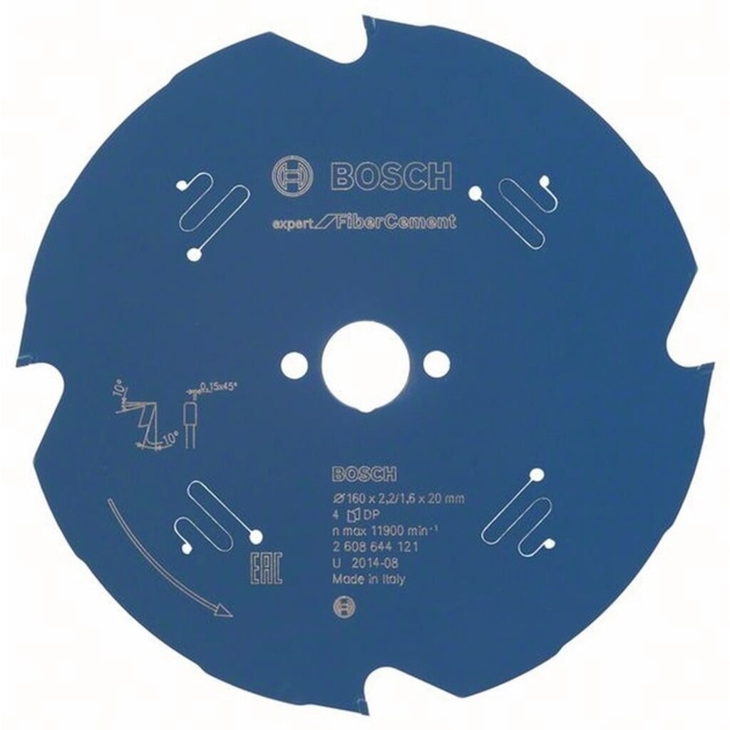 BOSCH Kreissägeblatt AD 160mm Z.4 TCG Bohr.20mm Schnitt-B.2,2mm HM Produktabbildung: BOSCH Kreissägeblatt AD 160mm Z.4 TCG Bohr.20mm Schnitt-B.2,2mm HM