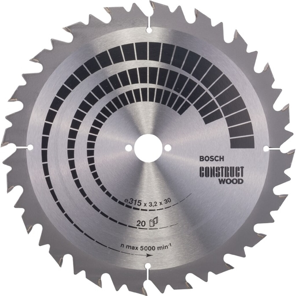 Produktabbildung: BOSCH Kreissägeblatt AD 315mm Z.20 WZ Bohr.30mm Schnitt-B.3,2mm HM