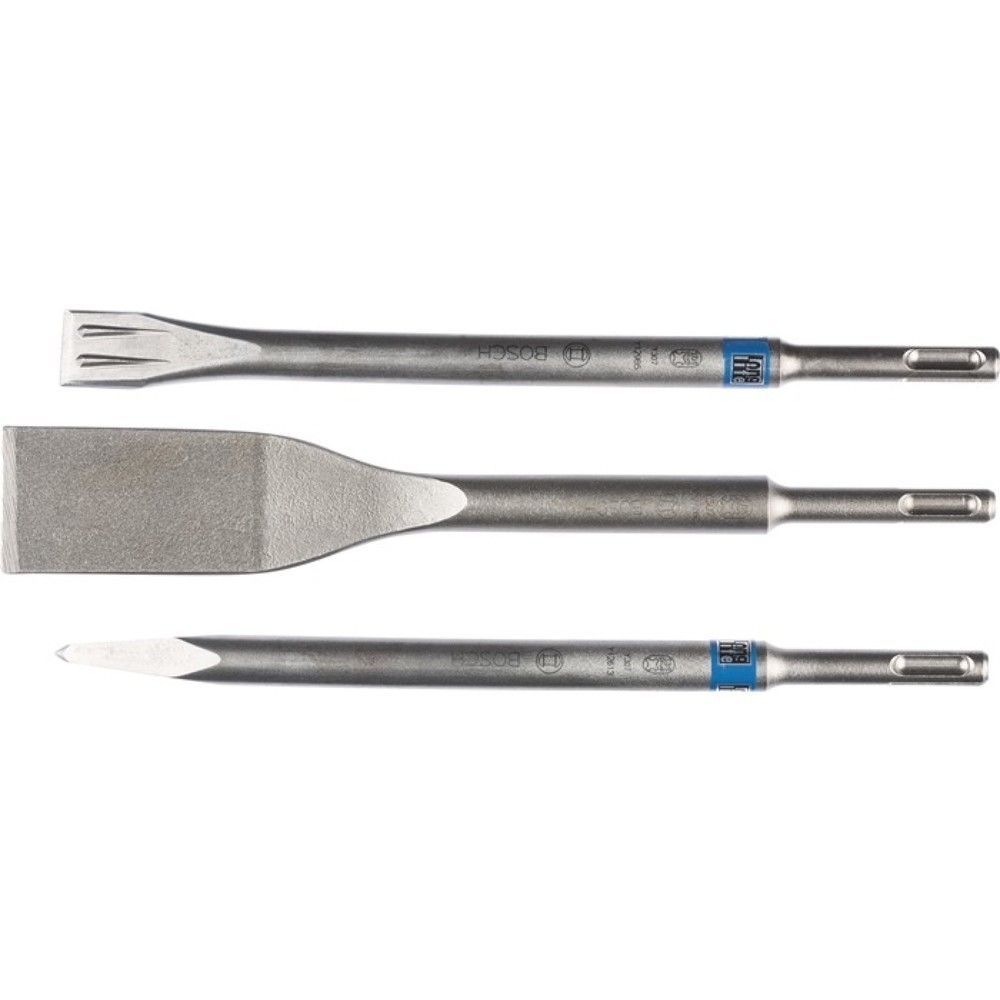 Produktabbildung: BOSCH Meißel-Set SDS-plus SDS-plus 3-tlg.selbstschärfend L.250/250/260mm