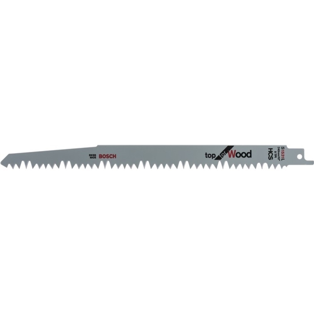 Produktabbildung Nr. 2: BOSCH Säbelsägeblatt S1531 L L.240mm B.19mm TPI 5 5mm geschr.,geschl.5 St./Karte