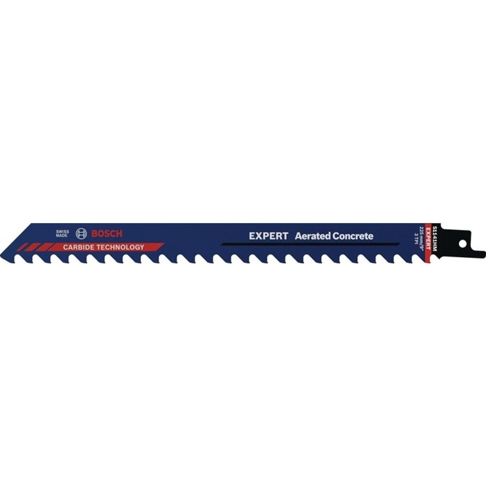 Produktabbildung: BOSCH Säbelsägeblatt Expert Aerated Concrete, Zahnteilung TPI 3 8,5 mm, Länge 225 mm Breite 19 mm, 1 Stück / Karte, S-Schaft