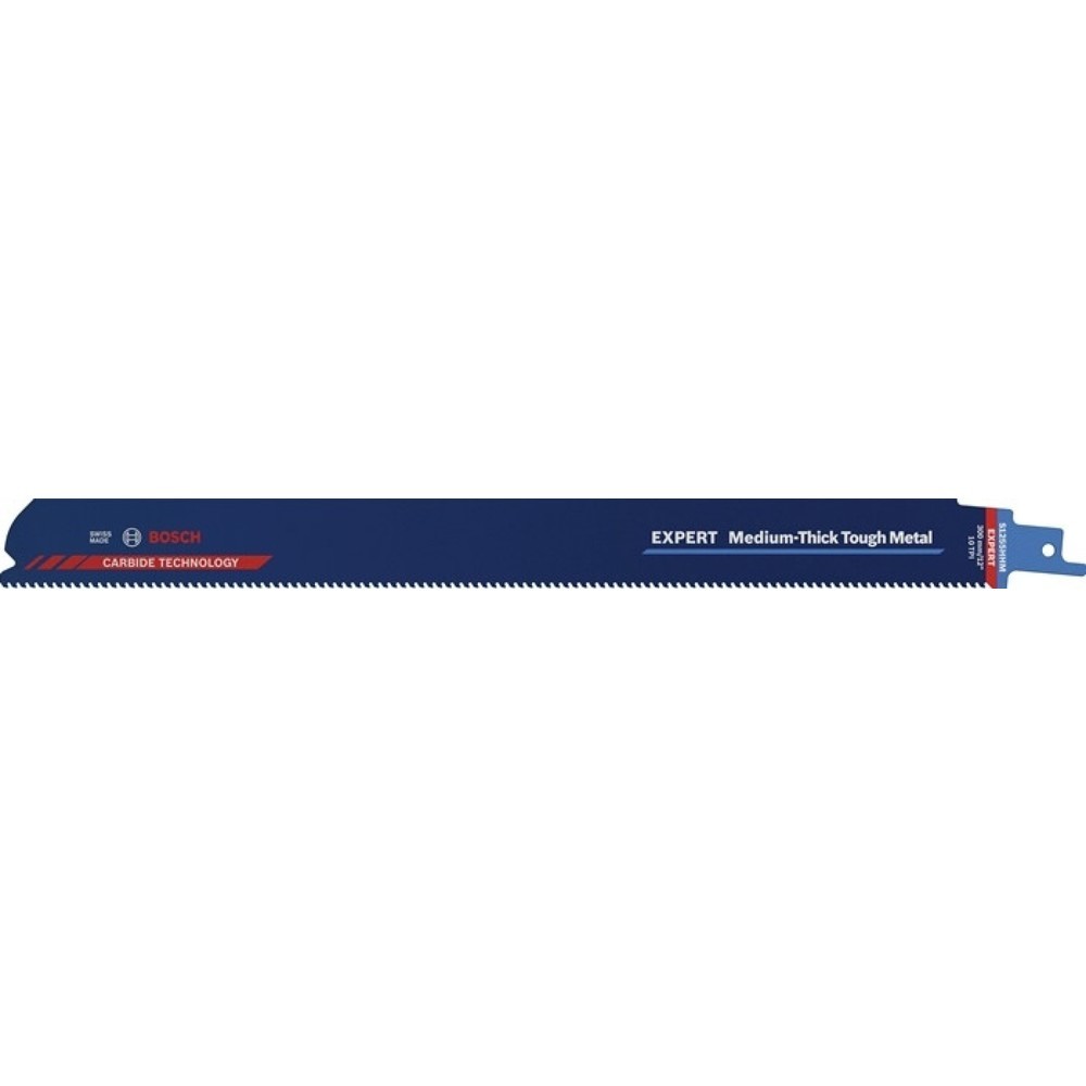Produktabbildung: BOSCH Säbelsägeblatt Med. Thick Metal, Zahnteilung TPI 10 2,5 mm, Länge 300 mm Breite 25 mm, 1 Stück / Karte, S-Schaft