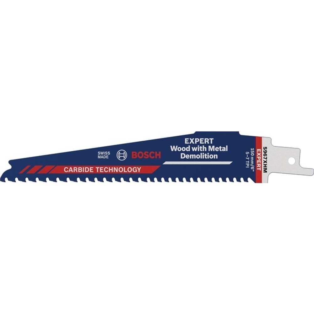 Produktabbildung: BOSCH Säbelsägeblatt Wood Metal Demolition S 1267 XHM, 5 mm, Länge 300 mm Breite 25 mm, 1 Stück / Karte, S-Schaft