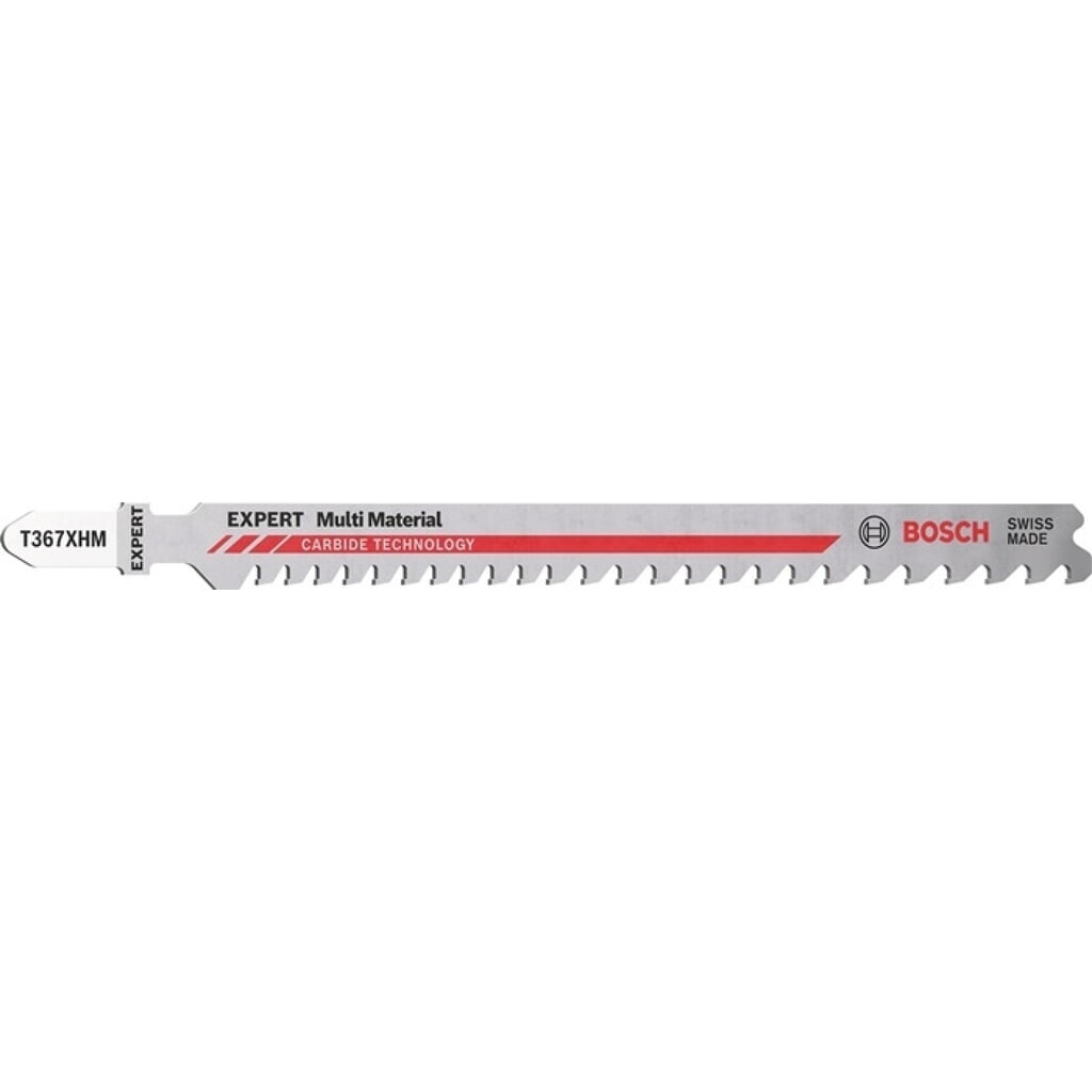 BOSCH Stichsägeblatt Expert Multi Material T 367 XHM, Gesamtlänge 132 mm, 3 Stück / Karte Produktabbildung: BOSCH Stichsägeblatt Expert Multi Material T 367 XHM, Gesamtlänge 132 mm, 3 Stück / Karte
