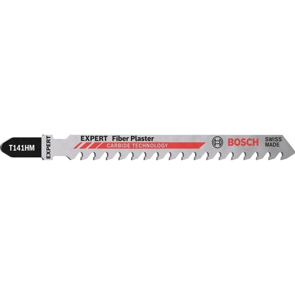 Produktabbildung: BOSCH Maschinensägeblatt Fiber Plaster T 141 HM, Zahnteilung 4,3 mm, Gesamtlänge 100 mm, 3 Stück / Karte, Faserzementplatten, Trockenbauwand