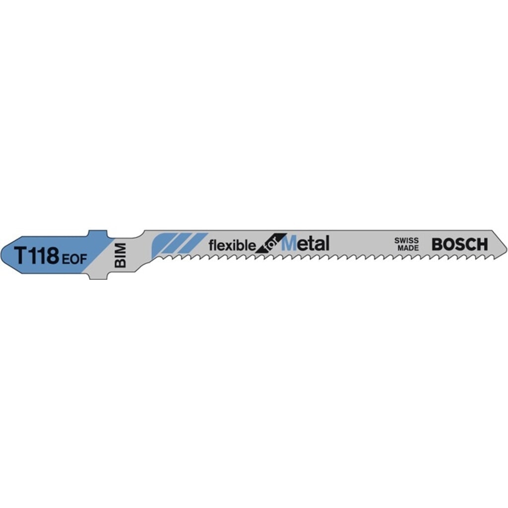 Produktabbildung Nr. 2: BOSCH Stichsägeblatt T 118 EOF Gesamt-L.83mm Zahnt.1,5mm BIM 5er Pk