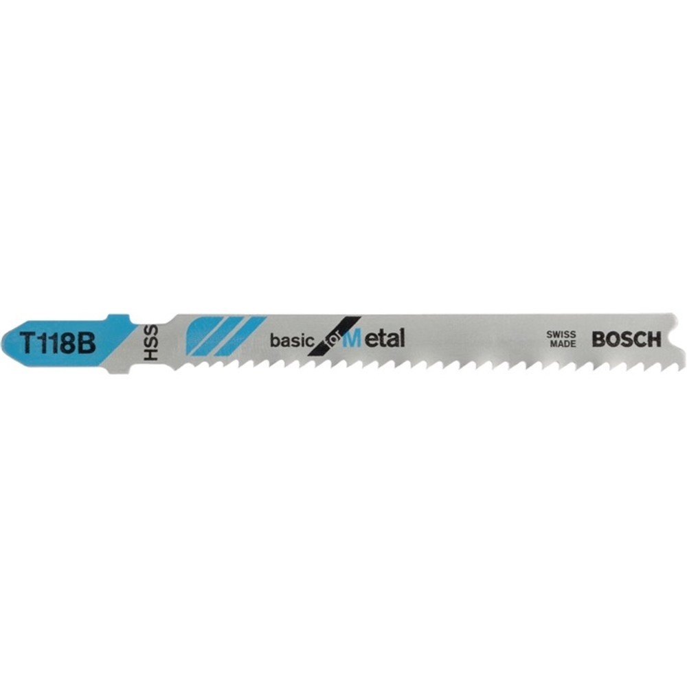 Produktabbildung Nr. 2: BOSCH Maschinensägeblatt T 118 B Gesamt-L.92mm Zahnt.1,9 -2,3mm HSS 5 St./Karte