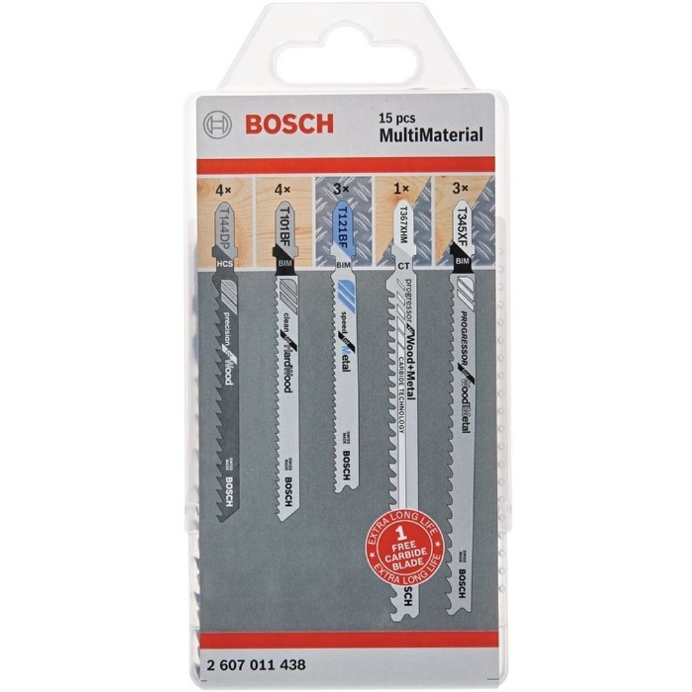 Produktabbildung: BOSCH Stichsägeblatt-Set JSB Multi-Material 15-tlg.Multi-Material