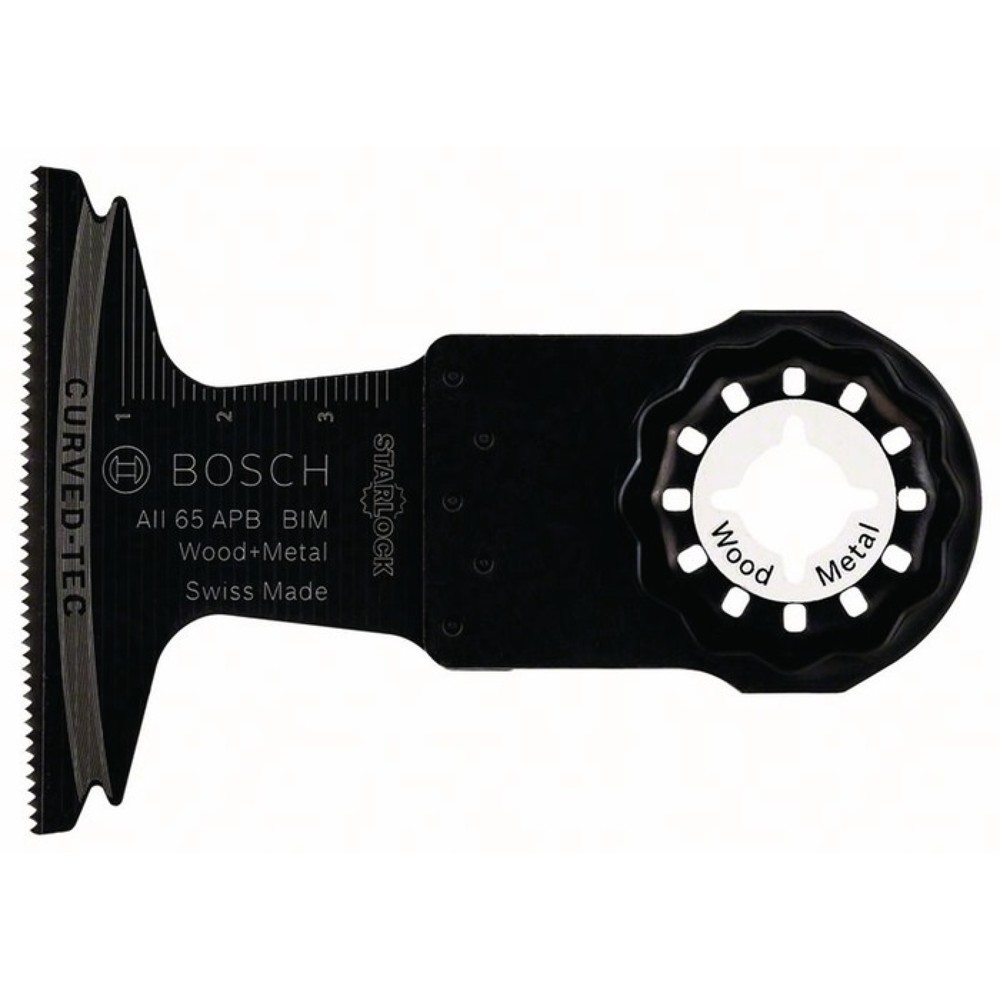 Produktabbildung: BOSCH Tauchsägeblatt AIZ 65 BB Wood and Nails, BIM, B.65mm L.40mm, 25-tlg., f.Holz m.Nägeln