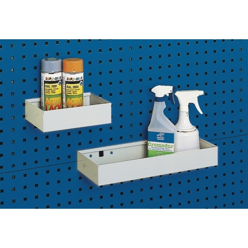 Produktabbildung: bott Ablagekasten, lichtgrau, H65xB450xT175mm, passend für Lochplatten