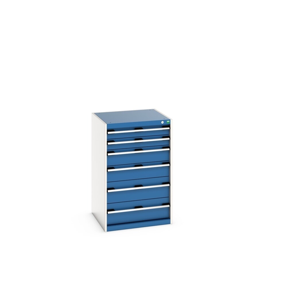 bott cubio Schubladenschrank, Schubladen 2x100 + 2x150 x 2x200 mm, TK je 75 kg, Breite 650 mm, enzianblau Produktabbildung: bott cubio Schubladenschrank, Schubladen 2x100 + 2x150 x 2x200 mm, TK je 75 kg, Breite 650 mm, enzianblau
