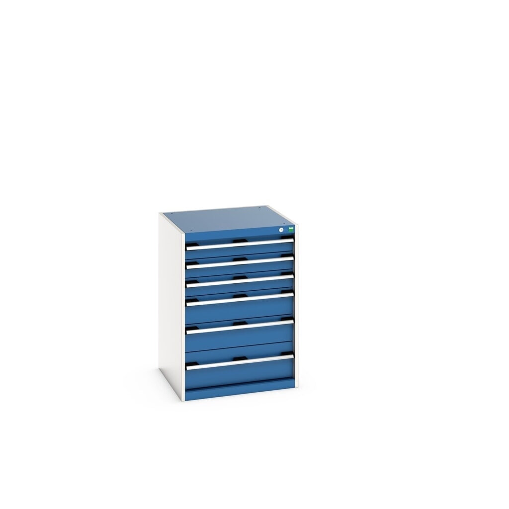 bott cubio Schubladenschrank, Schubladen 3x100 + 2x150 x 1x200 mm, TK je 75 kg, Breite 650 mm, enzianblau Produktabbildung: bott cubio Schubladenschrank, Schubladen 3x100 + 2x150 x 1x200 mm, TK je 75 kg, Breite 650 mm, enzianblau