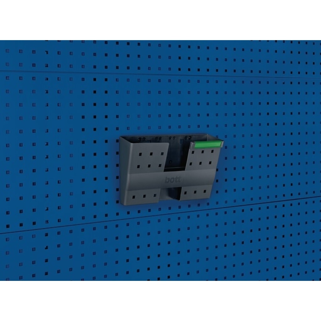 bott Dokumentenhalter, B340xT100xH231mm, DIN A4 quer Kunststoff, 5St./Btl., passend für Lochplatten Produktabbildung: bott Dokumentenhalter, B340xT100xH231mm, DIN A4 quer Kunststoff, 5St./Btl., passend für Lochplatten