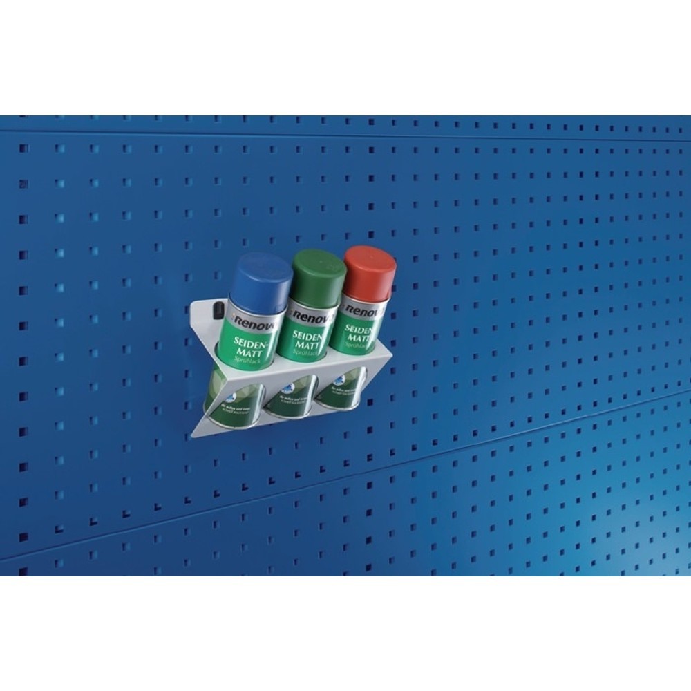 Produktabbildung: bott Dosenhalter, Breite 225 mm Ø max. 68 mm, 3-fach, passend für Lochplatten