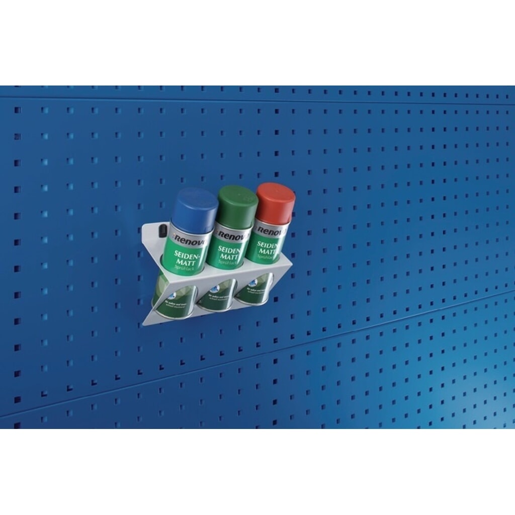 Produktabbildung: bott Dosenhalter, Breite 225 mm Ø max. 68 mm, 3-fach, passend für Lochplatten