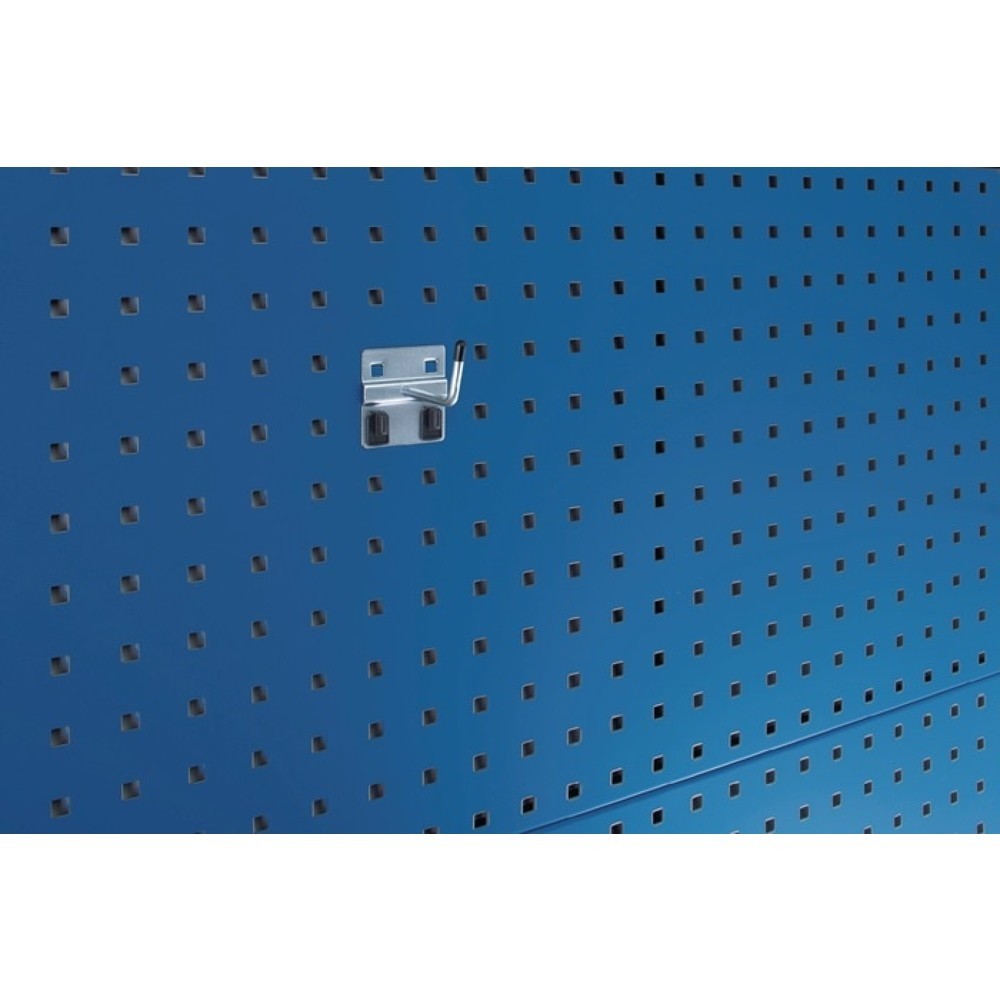 Produktabbildung: bott Schräghaken, passend für Lochplatten, T25xØ6mm verzinkt, 5St./Btl.