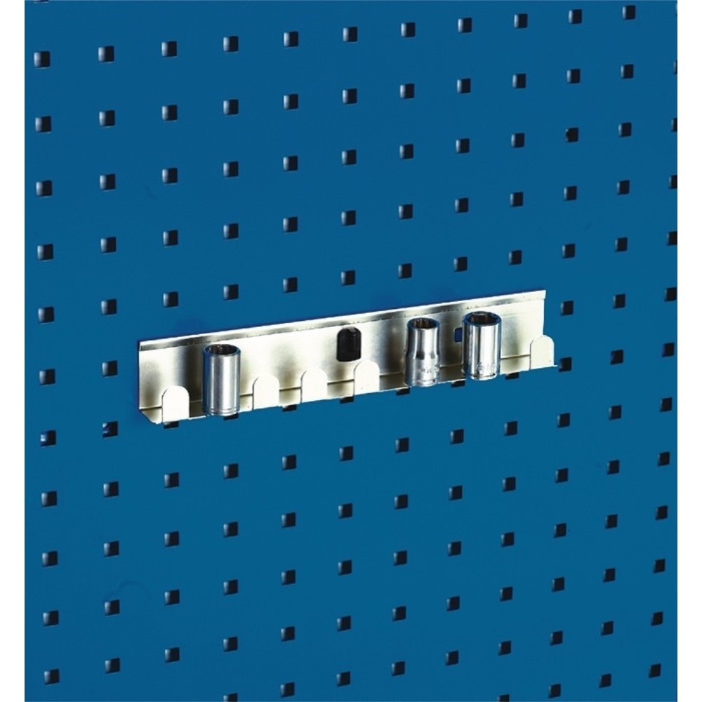 Produktabbildung: bott Steckschlüsselhalter, 8 Aufnahmen für 1/2 Zoll-Einsätze, Breite 270 mm, passend für Lochplatten