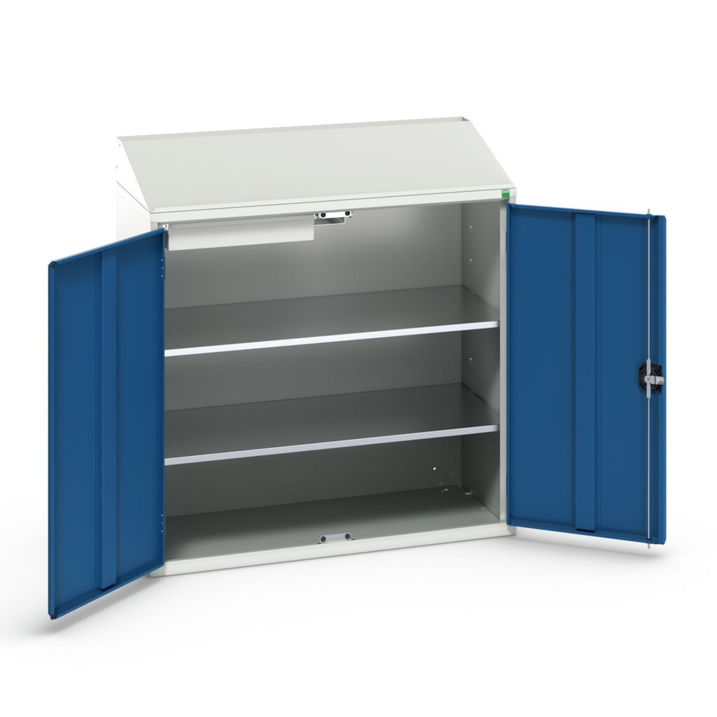 bott verso Economy Pult, mit 2 Fachböden und 1 Schublade, BxTxH: 1050 x 550 x 1130 mm Produktabbildung: bott verso Economy Pult, mit 2 Fachböden und 1 Schublade, BxTxH: 1050 x 550 x 1130 mm