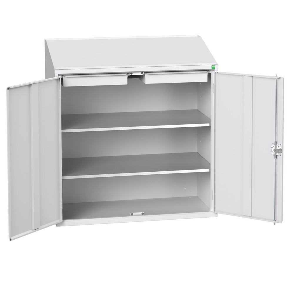 Produktabbildung: bott verso Economy Pult, mit 2 Fachböden und 2 Schubladen, BxTxH: 1050 x 550 x 1130 mm