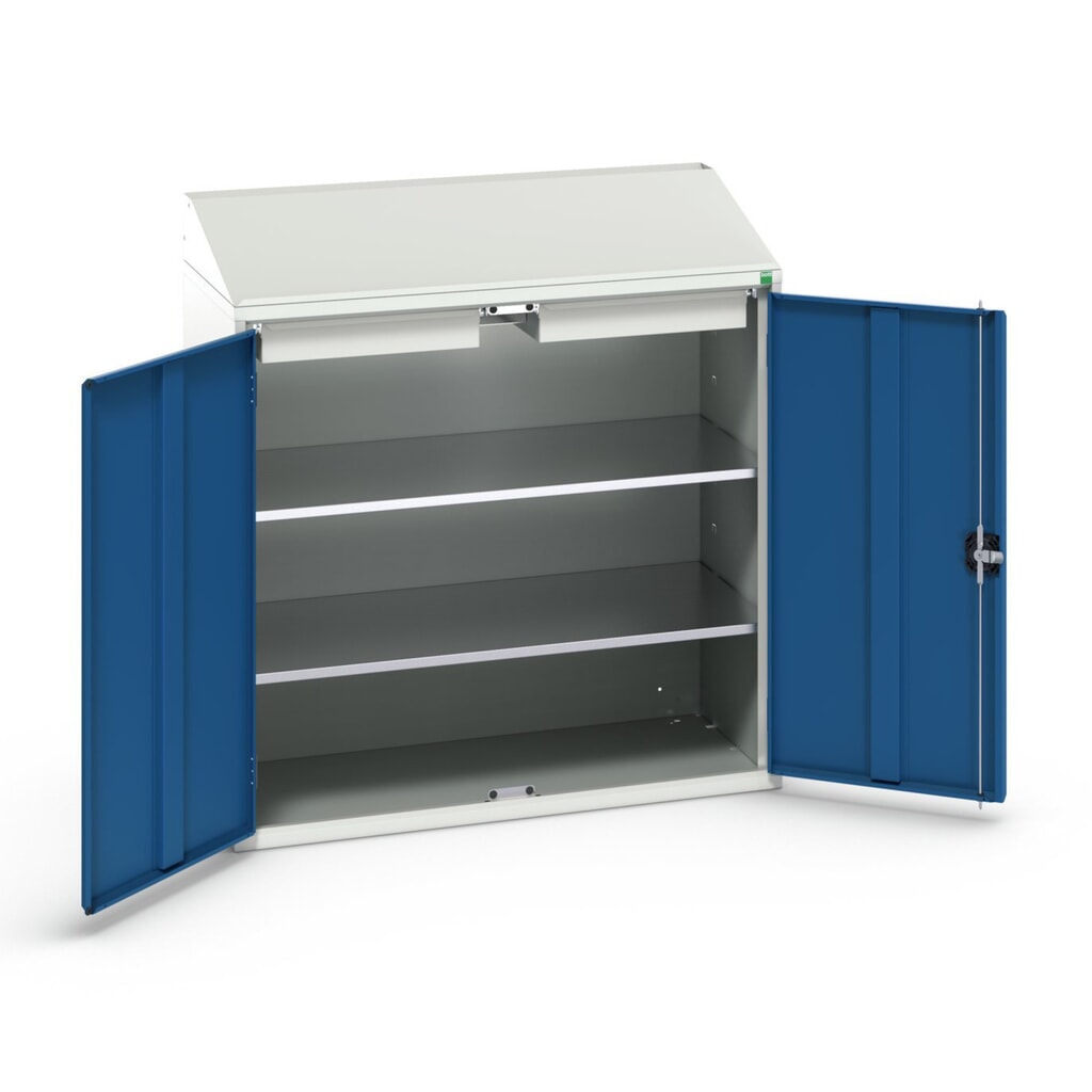 bott verso Economy Pult, mit 2 Fachböden und 2 Schubladen, BxTxH: 1050 x 550 x 1130 mm Produktabbildung: bott verso Economy Pult, mit 2 Fachböden und 2 Schubladen, BxTxH: 1050 x 550 x 1130 mm