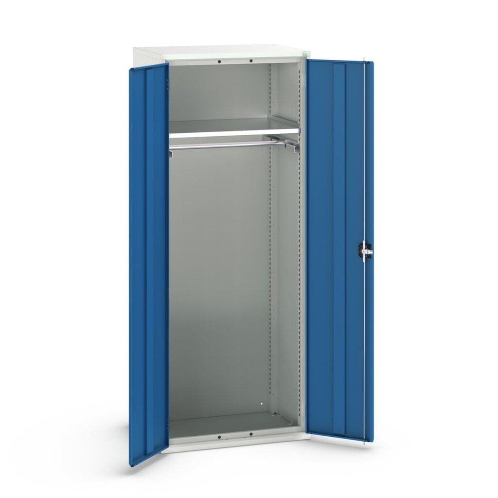 bott verso Flügeltürschrank, mit 1 Fachboden und 1 Kleiderstange, BxTxH: 800 x 550 x 2000 mm Produktabbildung: bott verso Flügeltürschrank, mit 1 Fachboden und 1 Kleiderstange, BxTxH: 800 x 550 x 2000 mm