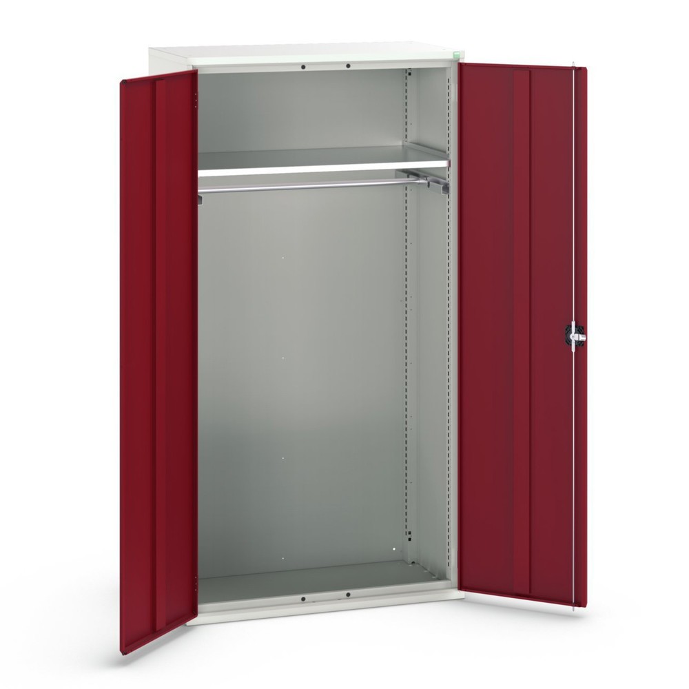 Produktabbildung: bott verso Flügeltürschrank, mit 1 Fachboden und 1 Kleiderstange, BxTxH: 1050 x550 x 2000 mm