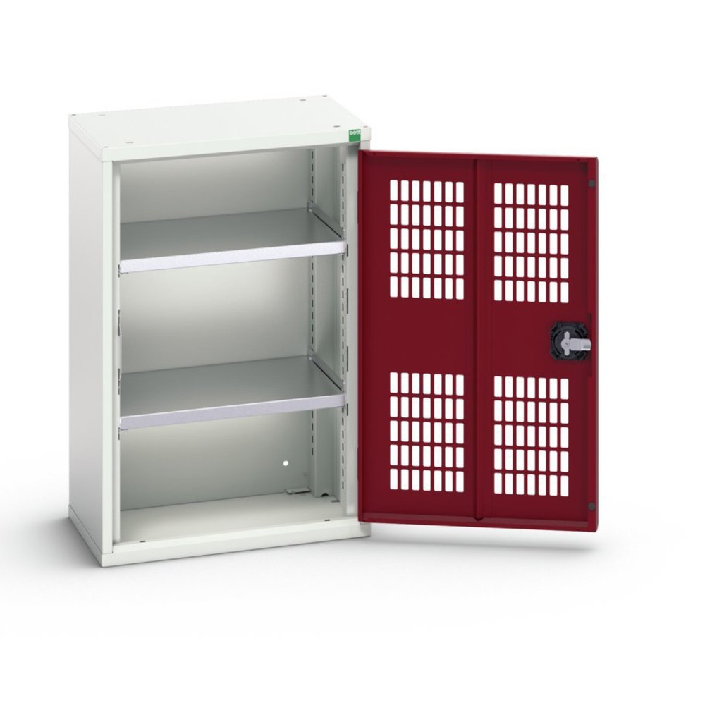 Produktabbildung: bott verso Flügeltürschrank mit Belüftung, mit 2 Fachböden, BxTxH: 525 x 350 x 800 mm
