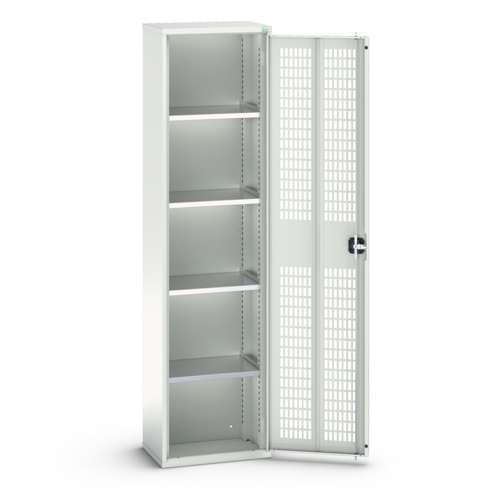 Produktabbildung: bott verso Flügeltürschrank mit Belüftung, mit 4 Fachböden, BxTxH: 525 x 350 x 2000 mm