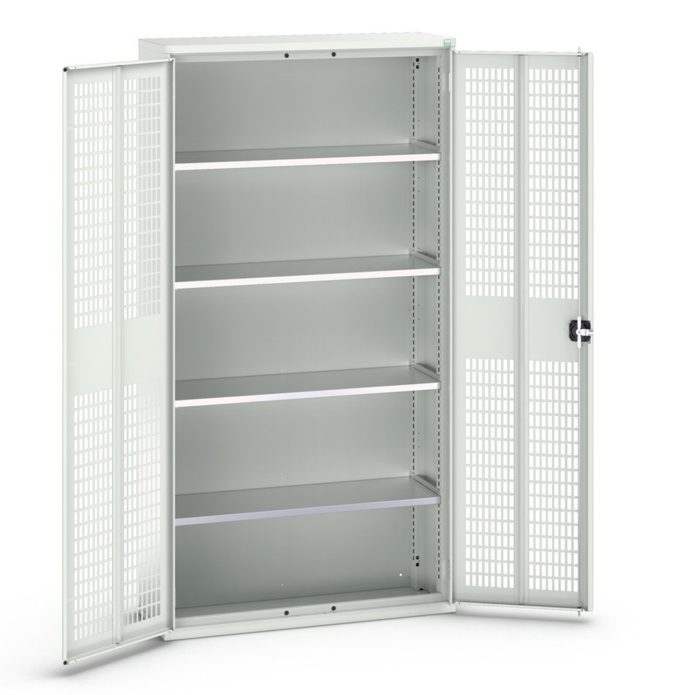 Produktabbildung: bott verso Flügeltürschrank mit Belüftung, mit 4 Fachböden, BxTxH: 1050 x 350 x 2000 mm