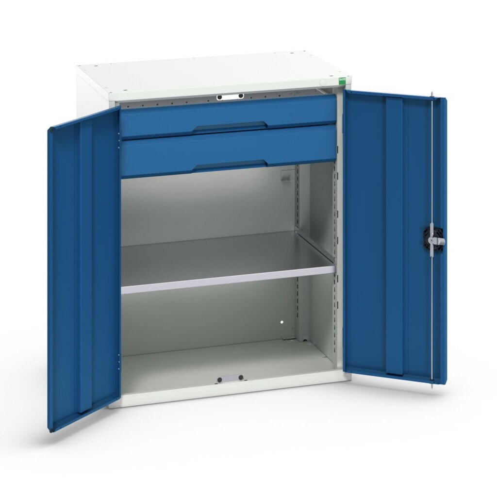 bott verso Beistellschrank mit Schubladen, mit 1 Fachboden und 2 Schubladen, BxTxH: 800 x 550 x 1000 mm Produktabbildung: bott verso Beistellschrank mit Schubladen, mit 1 Fachboden und 2 Schubladen, BxTxH: 800 x 550 x 1000 mm