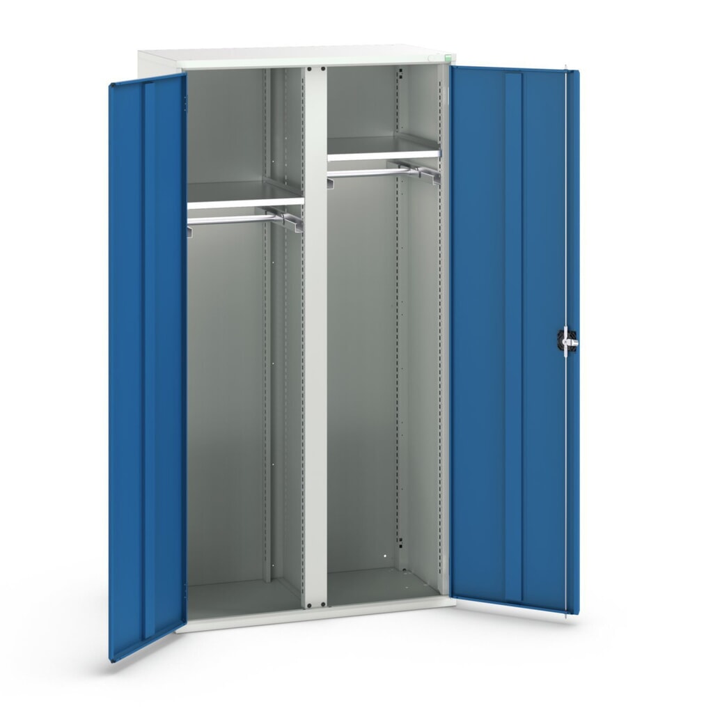 bott verso Flügeltürschrank mit Schubladen, mit 2 Fachböden und 2 Kleiderstangen, BxTxH: 1050 x550 x 2000 mm Produktabbildung: bott verso Flügeltürschrank mit Schubladen, mit 2 Fachböden und 2 Kleiderstangen, BxTxH: 1050 x550 x 2000 mm