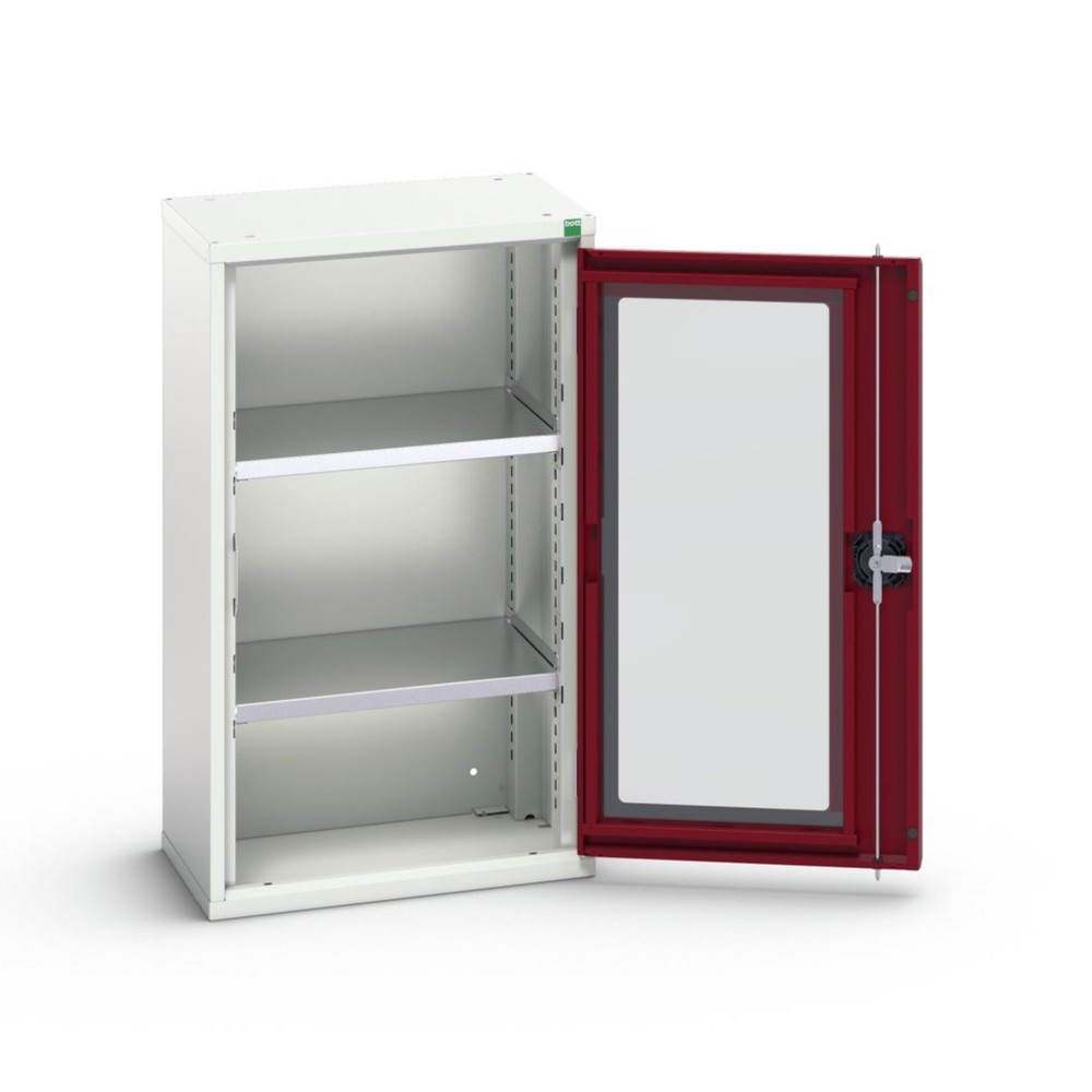 Produktabbildung: bott verso Beistellschrank mit Sichtfenster, mit 2 Fachböden, BxTxH: 525 x 350 x 900 mm