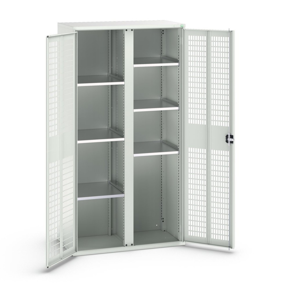 Produktabbildung: bott verso Kleiderspind mit Belüftung, mit 6 Fachböden  und Trennwand, BxTxH: 1050 x550 x 2000 mm