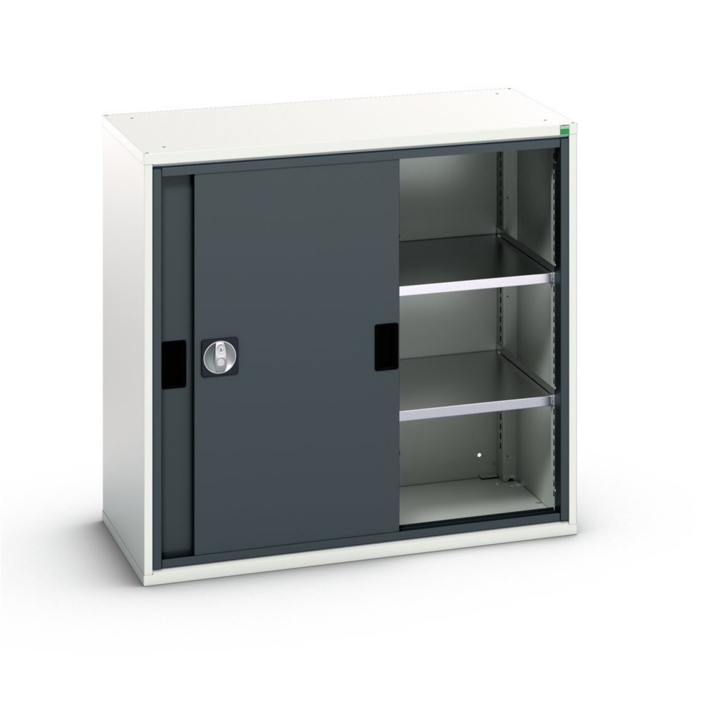 Produktabbildung: bott verso Schiebetürschrank, mit 2 Fachböden, BxTxH: 1050 x 550 x 1000 mm