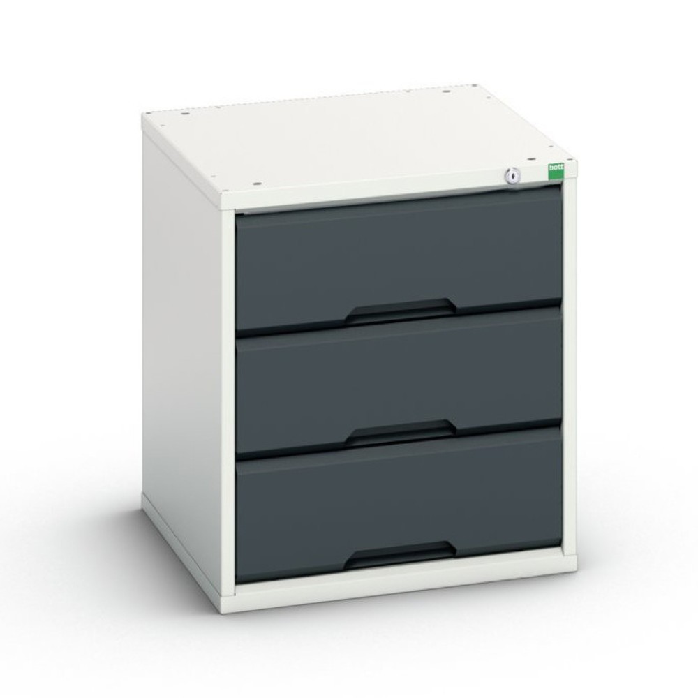 Produktabbildung: bott verso Schubladenschrank, mit 3 Schubladen, BxTxH: 525 x 550 x 600 mm