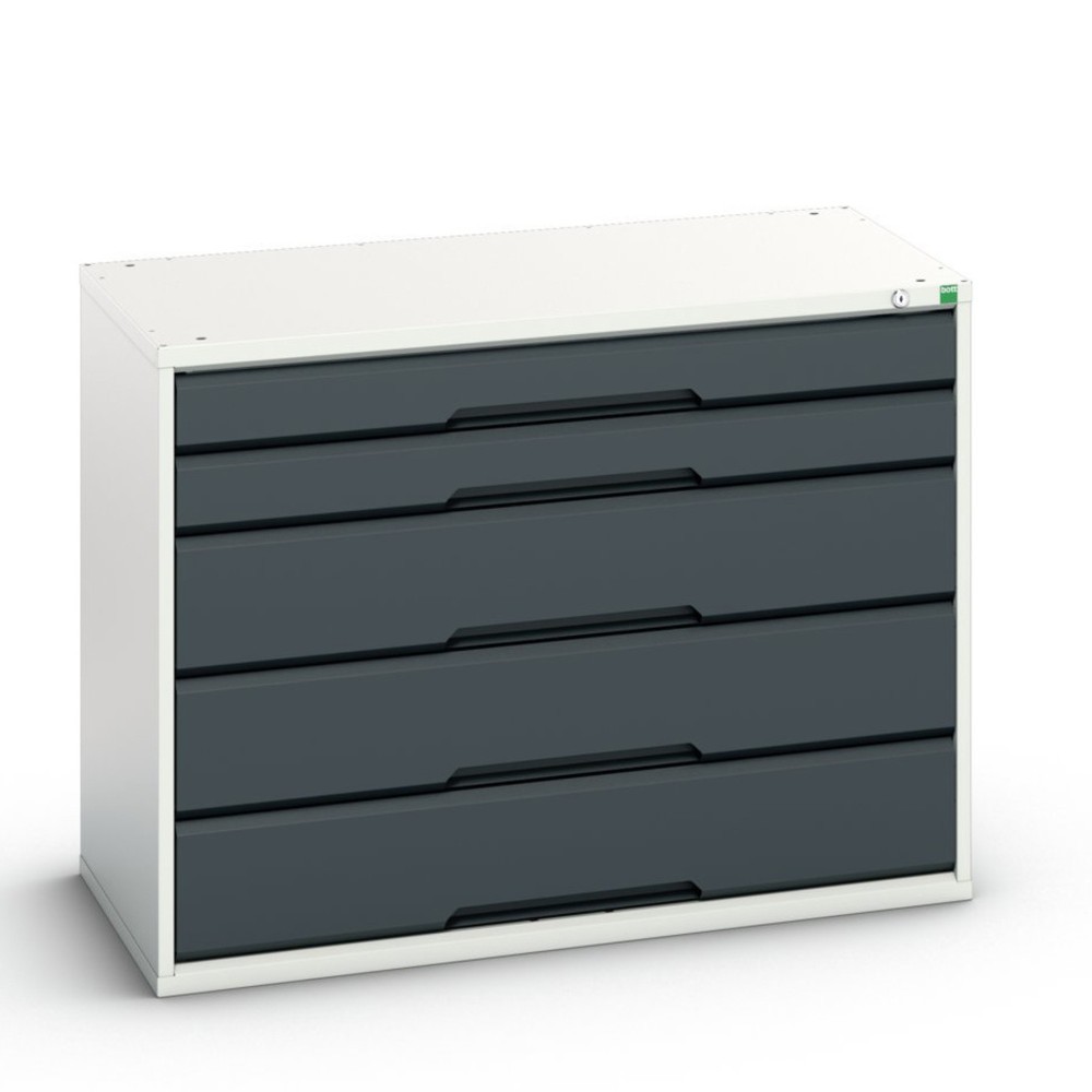 Produktabbildung: bott verso Schubladenschrank, mit 5 Schubladen und Einzelauszug, BxTxH: 1050 x 550 x 800 mm