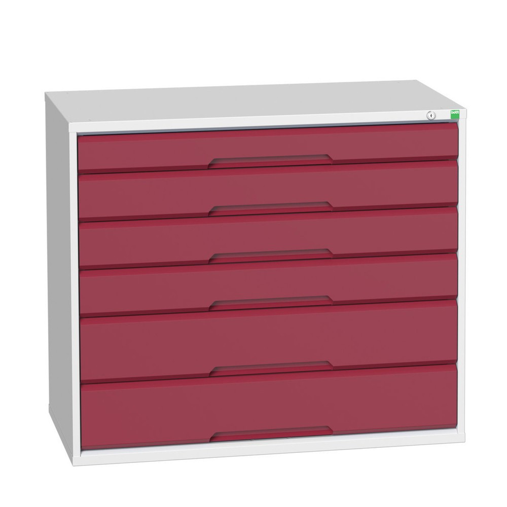 Produktabbildung: bott verso Schubladenschrank, mit 6 Schubladen und Einzelauszug, BxTxH: 1050 x 550 x 900 mm