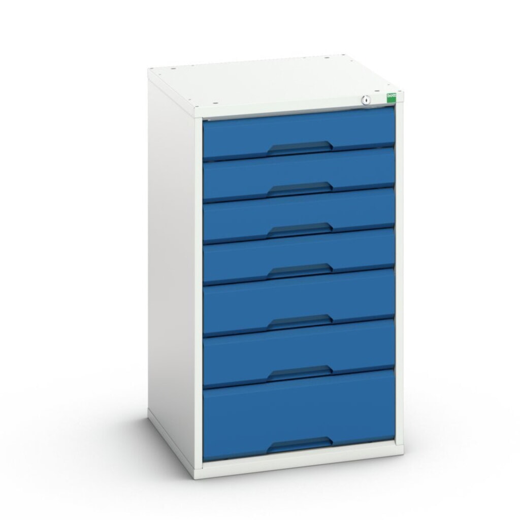 bott verso Schubladenschrank, mit 7 Schubladen, BxTxH: 525 x 550 x 900 mm Produktabbildung: bott verso Schubladenschrank, mit 7 Schubladen, BxTxH: 525 x 550 x 900 mm