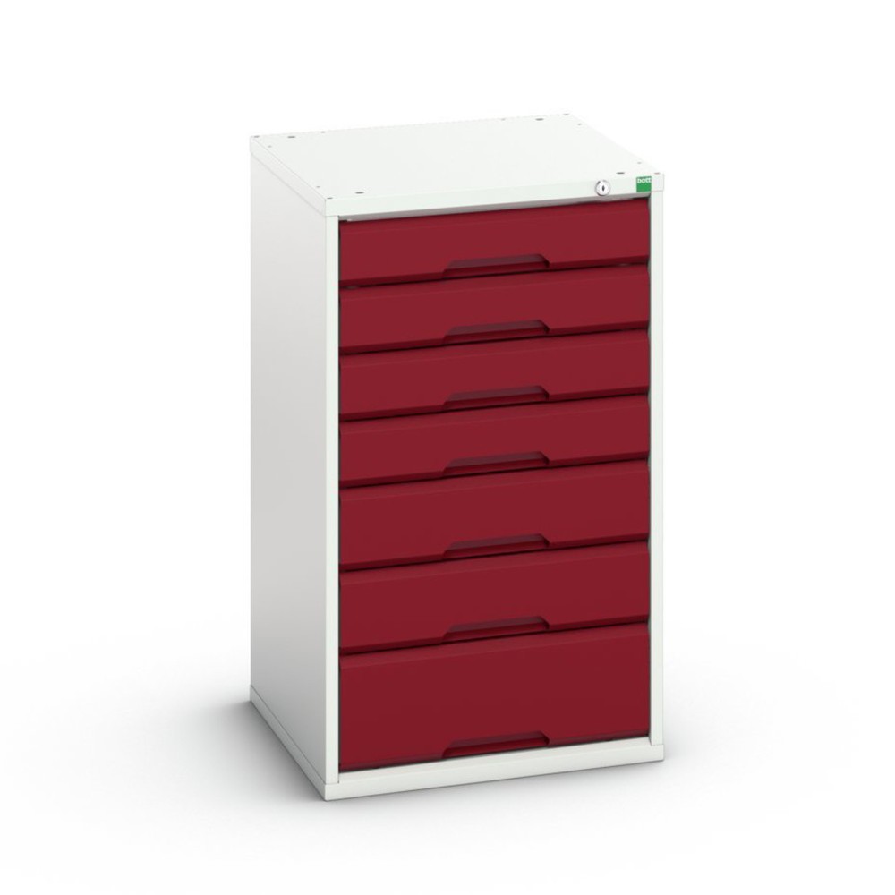 Produktabbildung: bott verso Schubladenschrank, mit 7 Schubladen und Einzelauszug, BxTxH: 525 x 550 x 900 mm