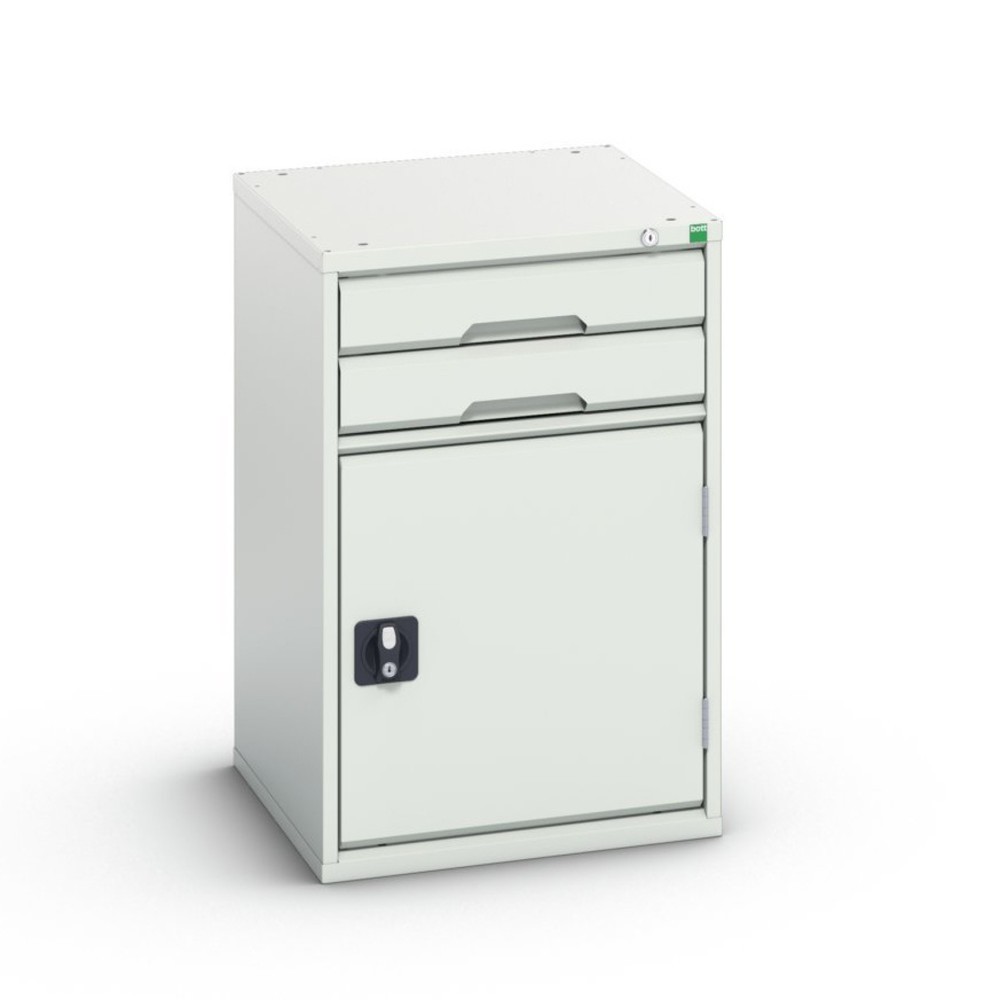 Produktabbildung: bott verso Schubladenschrank mit Flügeltür, mit 2 Schubladen und Fachboden, BxTxH: 525 x 550 x 800 mm