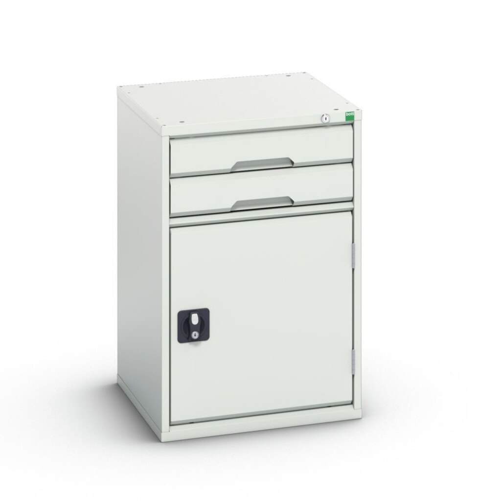 Produktabbildung: bott verso Schubladenschrank mit Flügeltür, mit 2 Schubladen und Fachboden, BxTxH: 525 x 550 x 800 mm